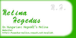 melina hegedus business card